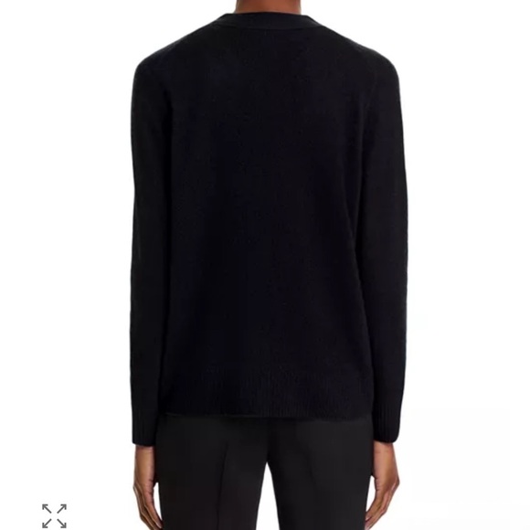 Bloomingdale’s cashmere black cardigan sweater - Picture 3 of 6